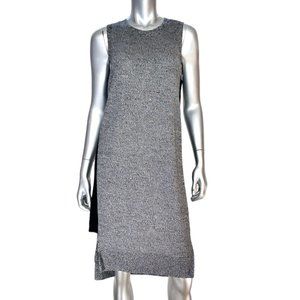 Athleta Dress Gray Black Merino Wool Sweater Midi Sleeveless Knit Athletic Dress